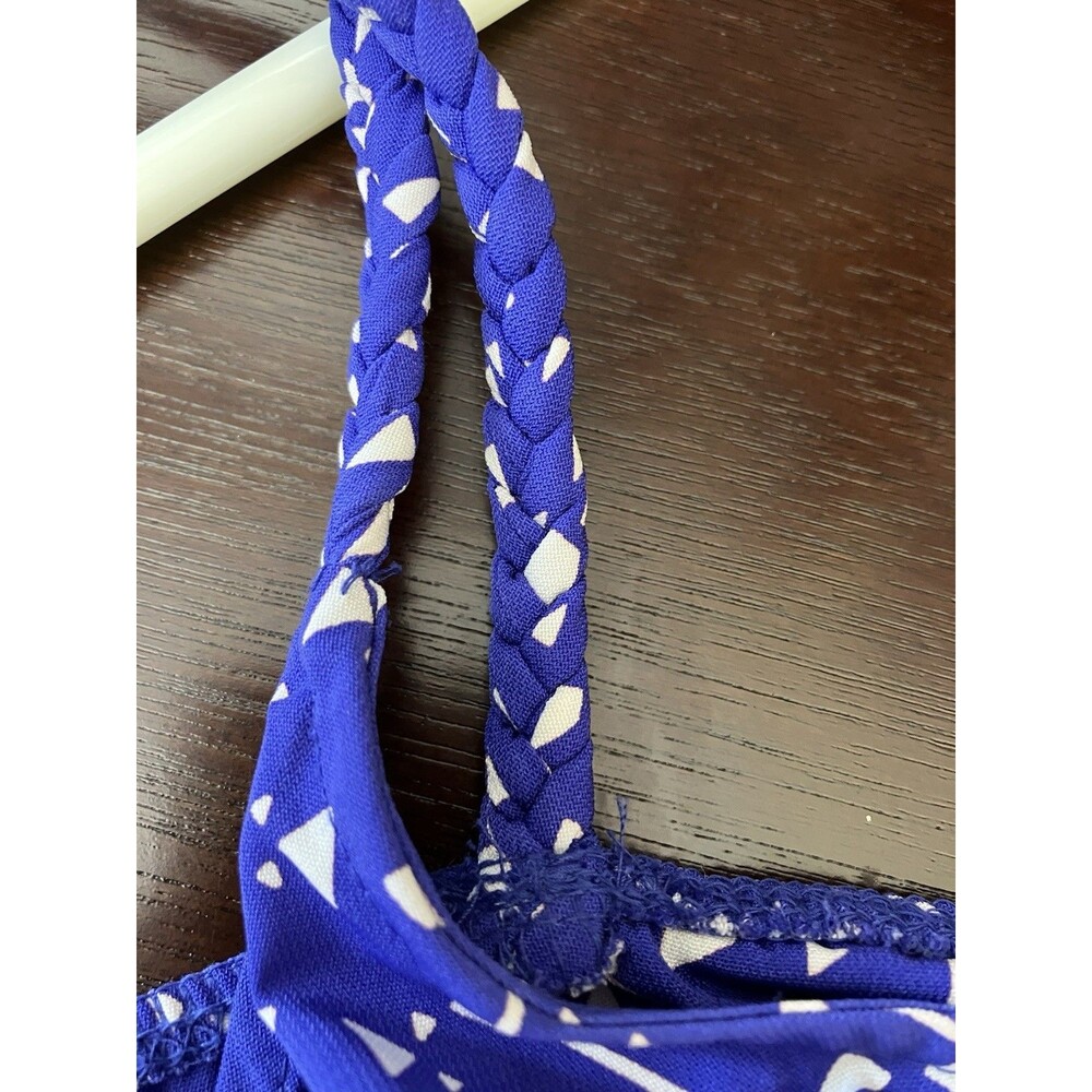 Soprano Nordstrom Mini Dress Racerback Braided Straps Blue Size Small - Picture 6 of 8